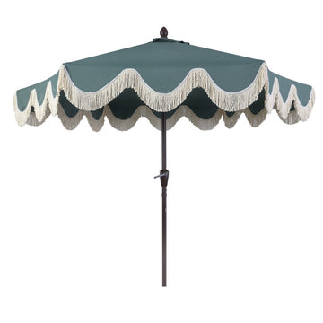 Collins 9 ft. Classic Cottage Tassel Market Patio Umbrella